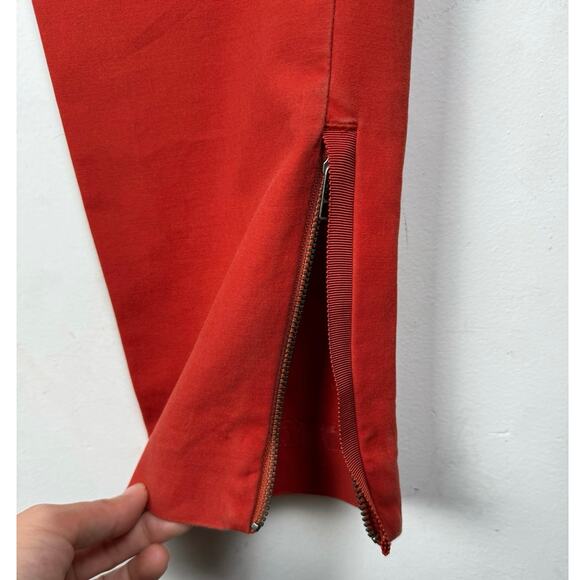 Anthropologie Cartonnierre Preppy Red Charlie Ankle Fitted Trouser Pants - Picture 8 of 12